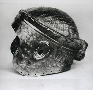 メス-カレム-ダグ王のエレクトラムヘルメット、紀元前2500年〜2400年（金メダル）（4101も参照） 作： Sumerian